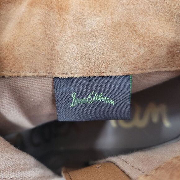 Sam Edleman Louie Bootie in Soft Saddle Fringe Suede Ankle Boots Tan - Picture 12 of 13